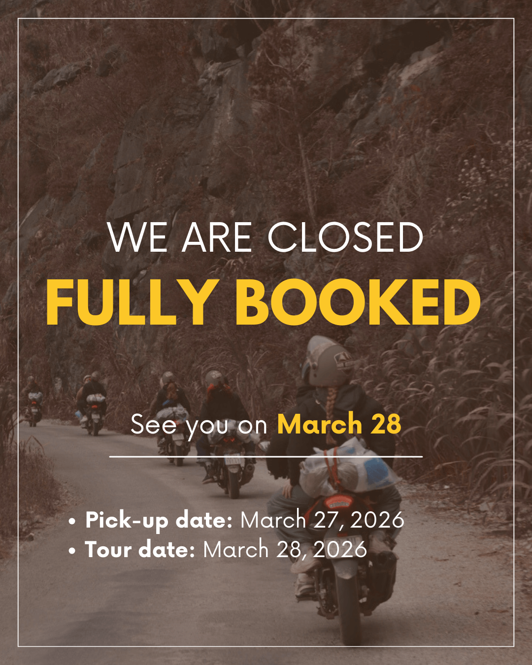 Ha Giang Motorventures FULLY BOOKED